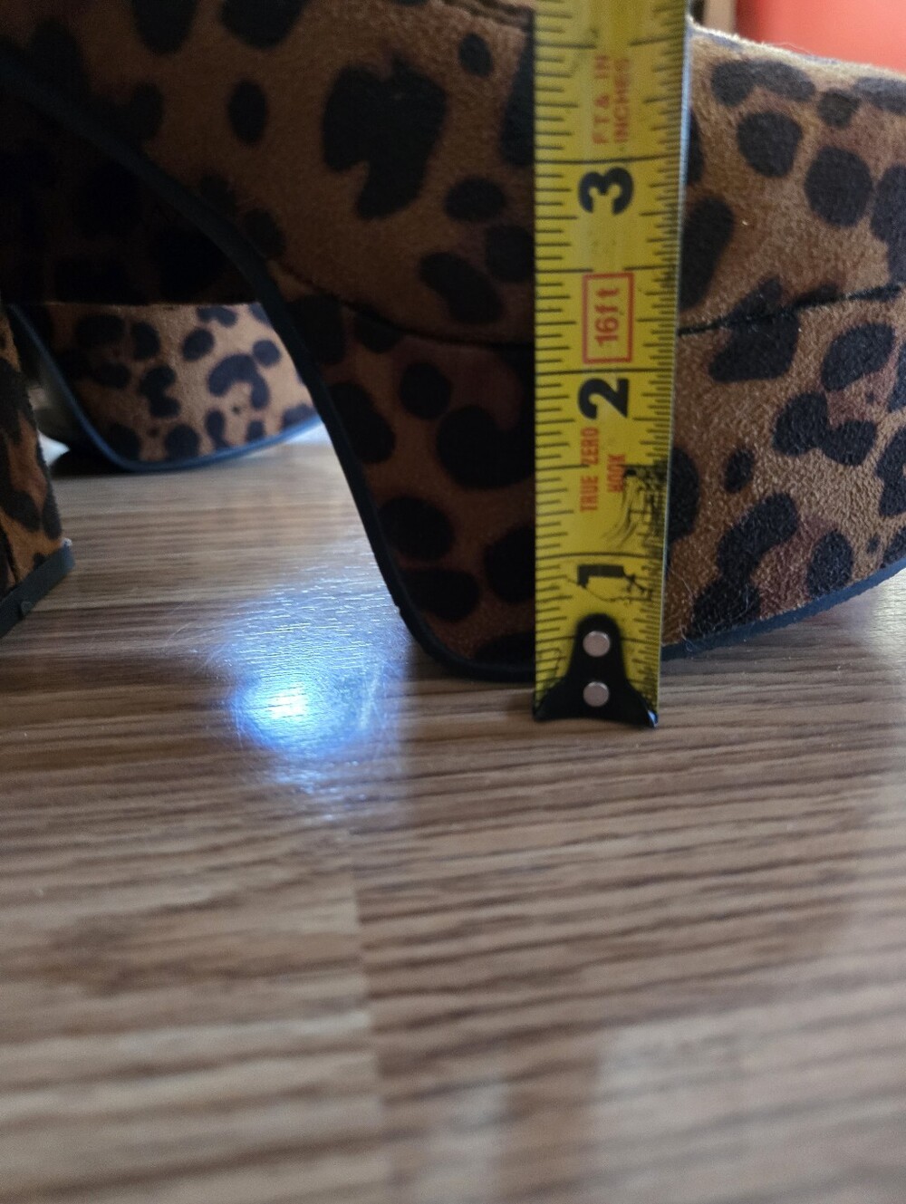 Leopard Print Platform Knee-High Boots - Brown - Picture 10 of 11